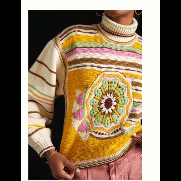 ANTHROPOLOGIE NWT SUNSHINE WOOL SWEATER 🔥 - Picture 3 of 5